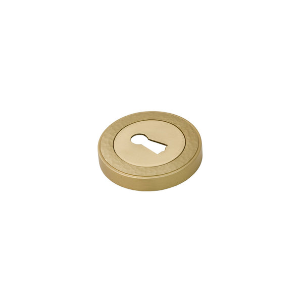  Image of Hammered BSU Escutcheon in Satin Brass finish