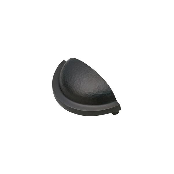  Image of Hammered Half Moon Cup Pull in Matt Bronze finish