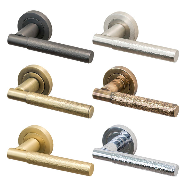 Variant Image of Hammered Lever On Rose Door Handle