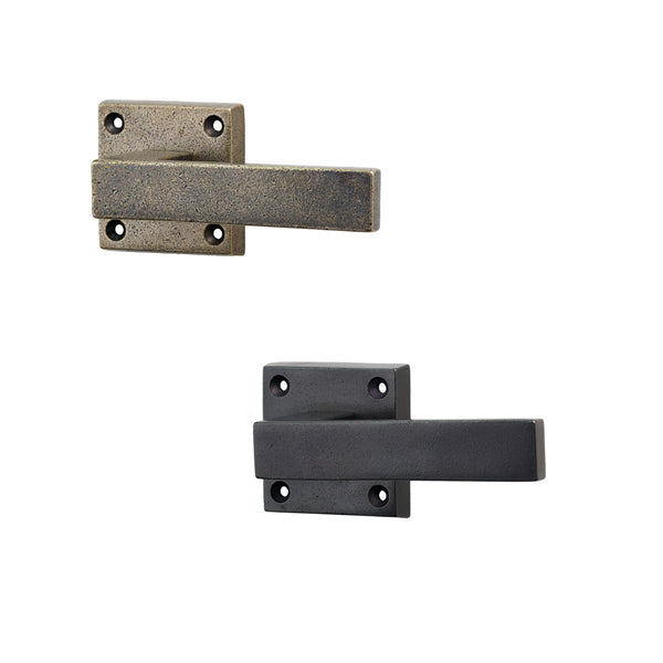 Variant image of Bronze Hanwood Door Handle on Square Rose