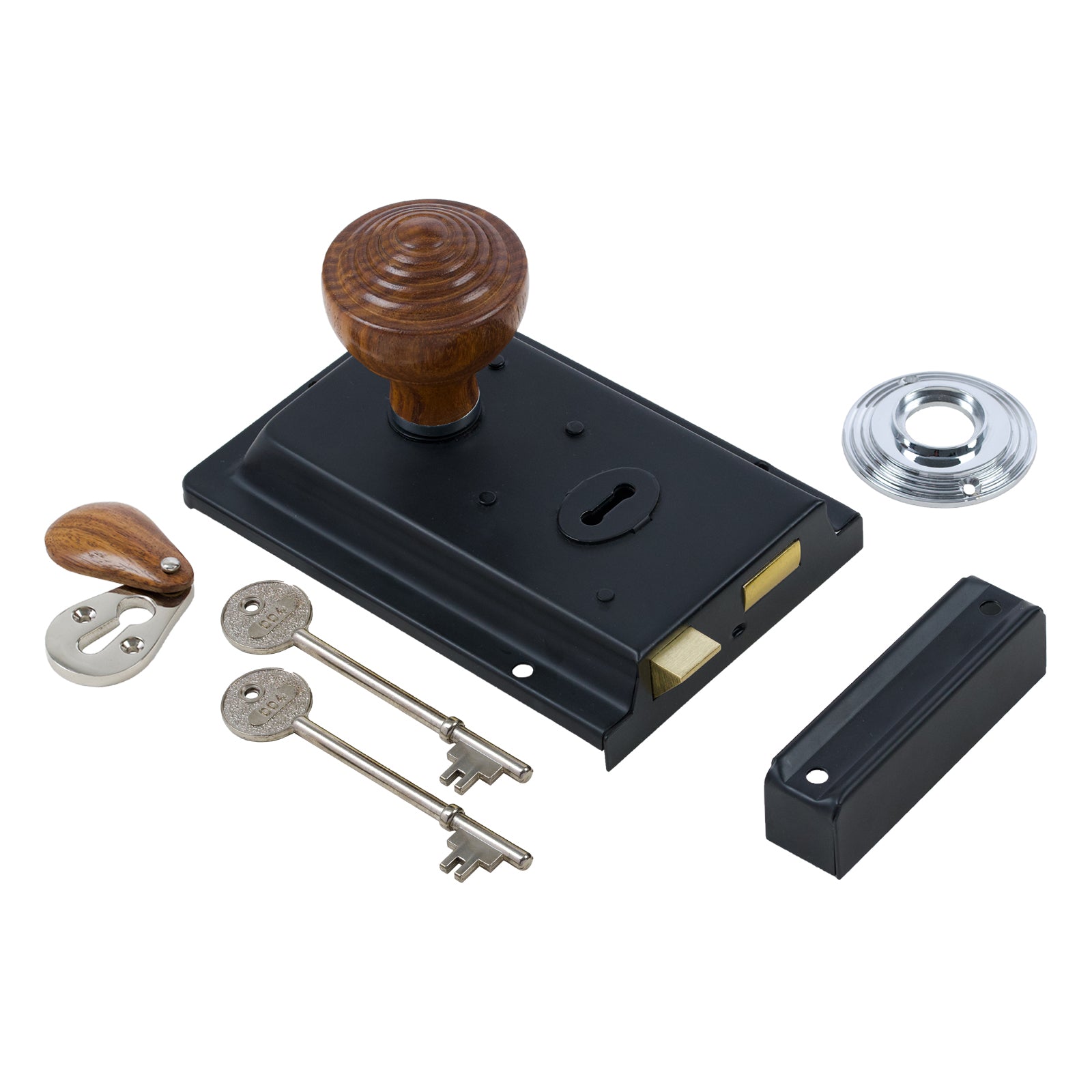 Truper Deadbolt Rim Door Lock Set | Right Hand Model With 2 Keys