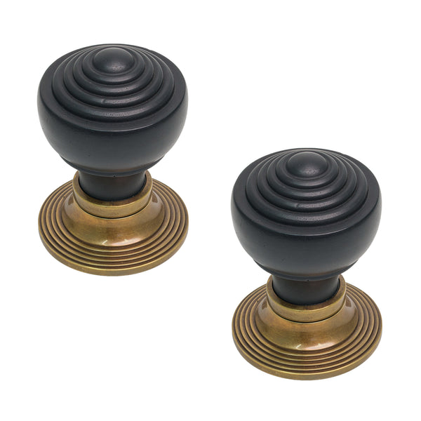  Image of Ebonised & Antique Knobs Only