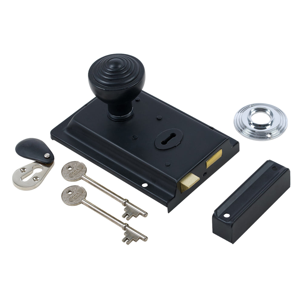 Classic Rim Lock Sets | Black | Suffolk Latch Company
