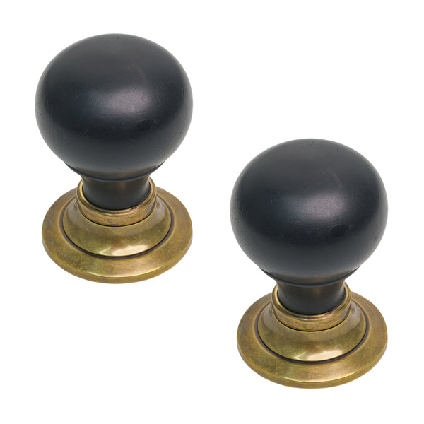  Image of Ebonised & Antique Knobs Only