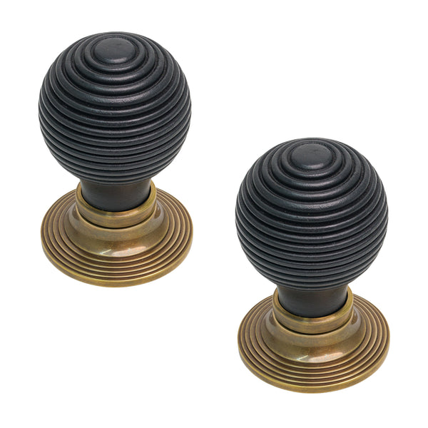  Image of Ebonised & Antique Knobs Only