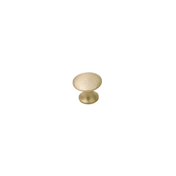  Image of 25mm Satin Brass Hammered Classic Cabinet Knobs