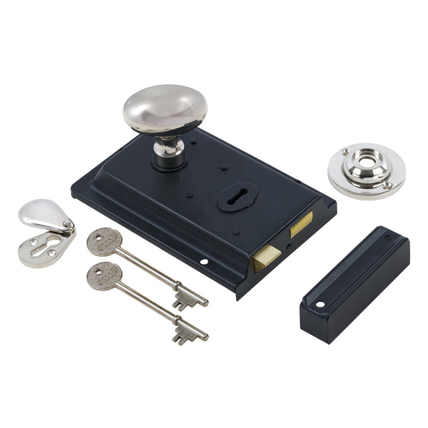 Classic Rim Lock Sets | Black | Suffolk Latch Company