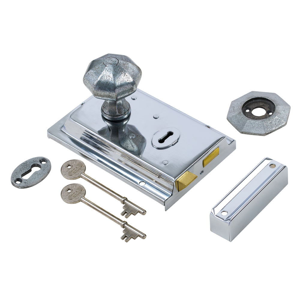 Classic Rim Lock Sets | Polished Chrome | Suffolk Latch Company