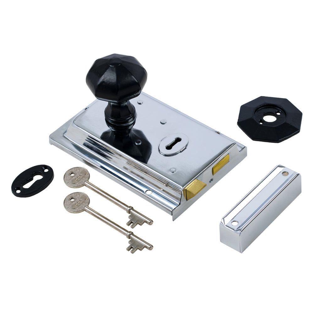 Lock Set Es Classic Rim Lock Sets | Polished Chrome | Suffolk Latch Company