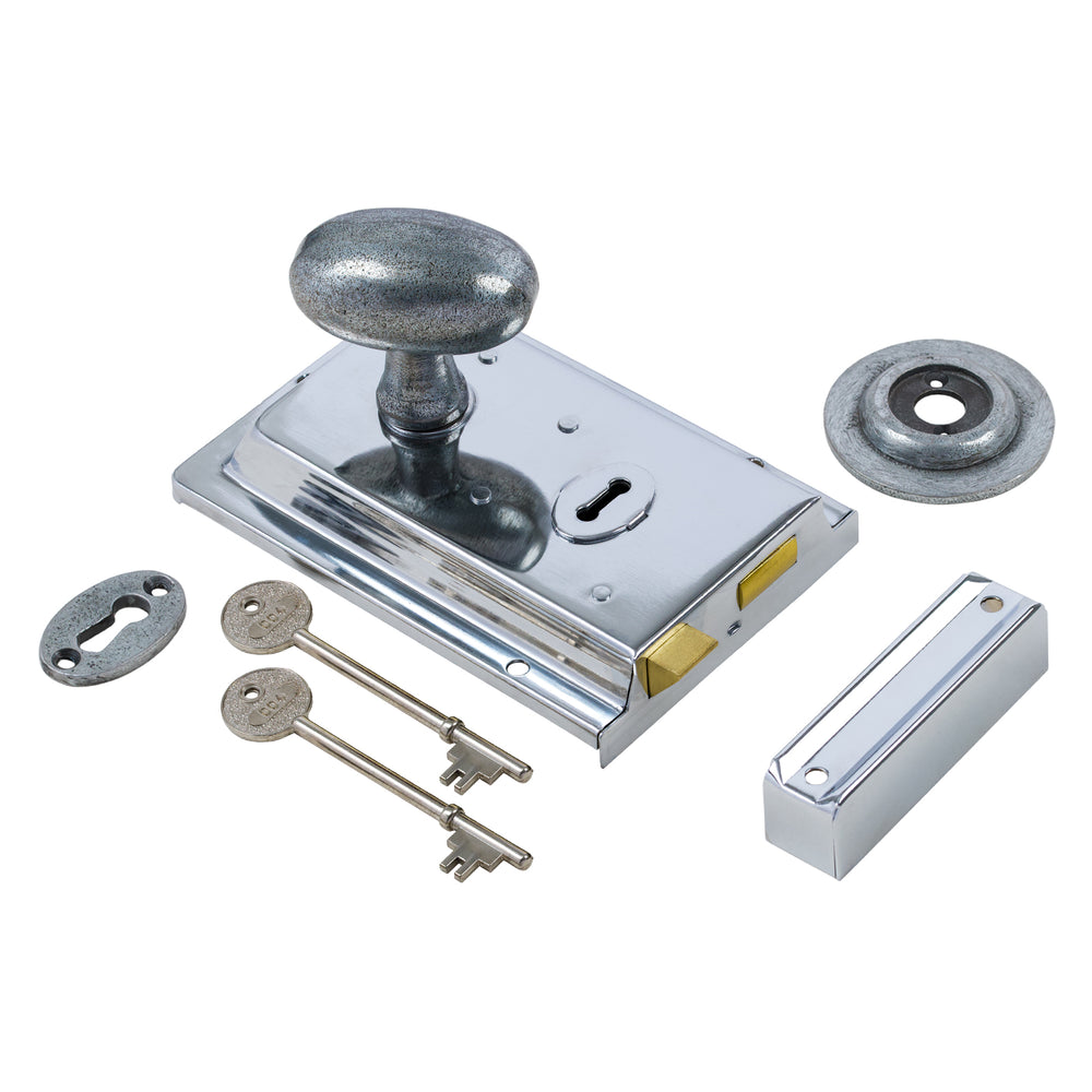 Classic Rim Lock Sets | Polished Chrome | Suffolk Latch Company