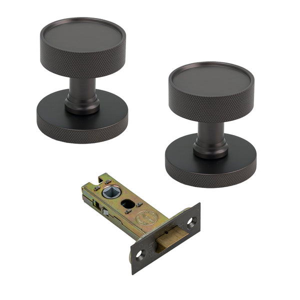 SHOW Image of Matt Bronze Owen Knobs & 3 Inch Latch Set