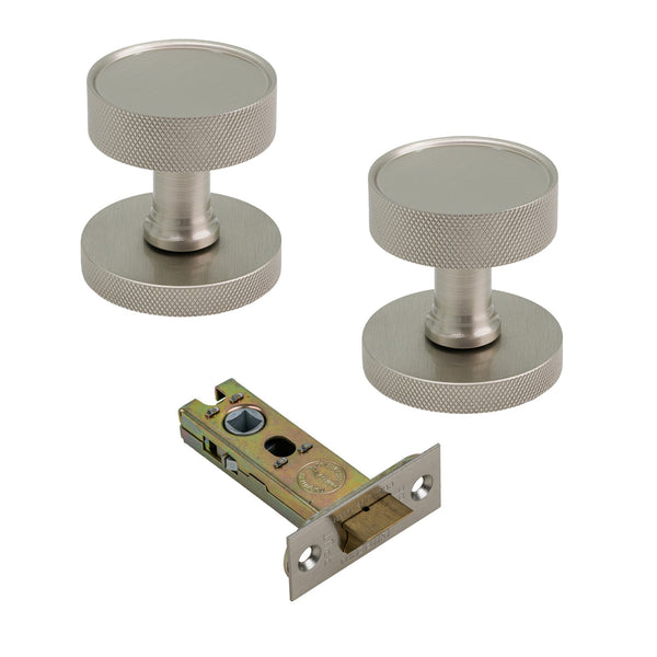 SHOW Image of Satin Nickel Owen Knobs & 3 Inch Latch Set