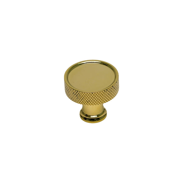 Variant Level Image of Unlacquered Brass Knurled Florence Cabinet Knob