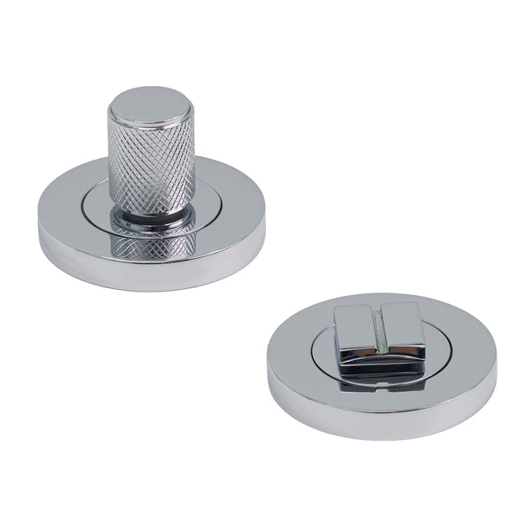 SHOW Image of Polished Chrome Knurled Bathroom Turn & Release