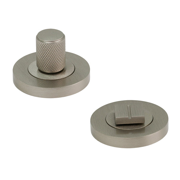 SHOW Image of Satin Nickel Knurled Bathroom Turn & Release