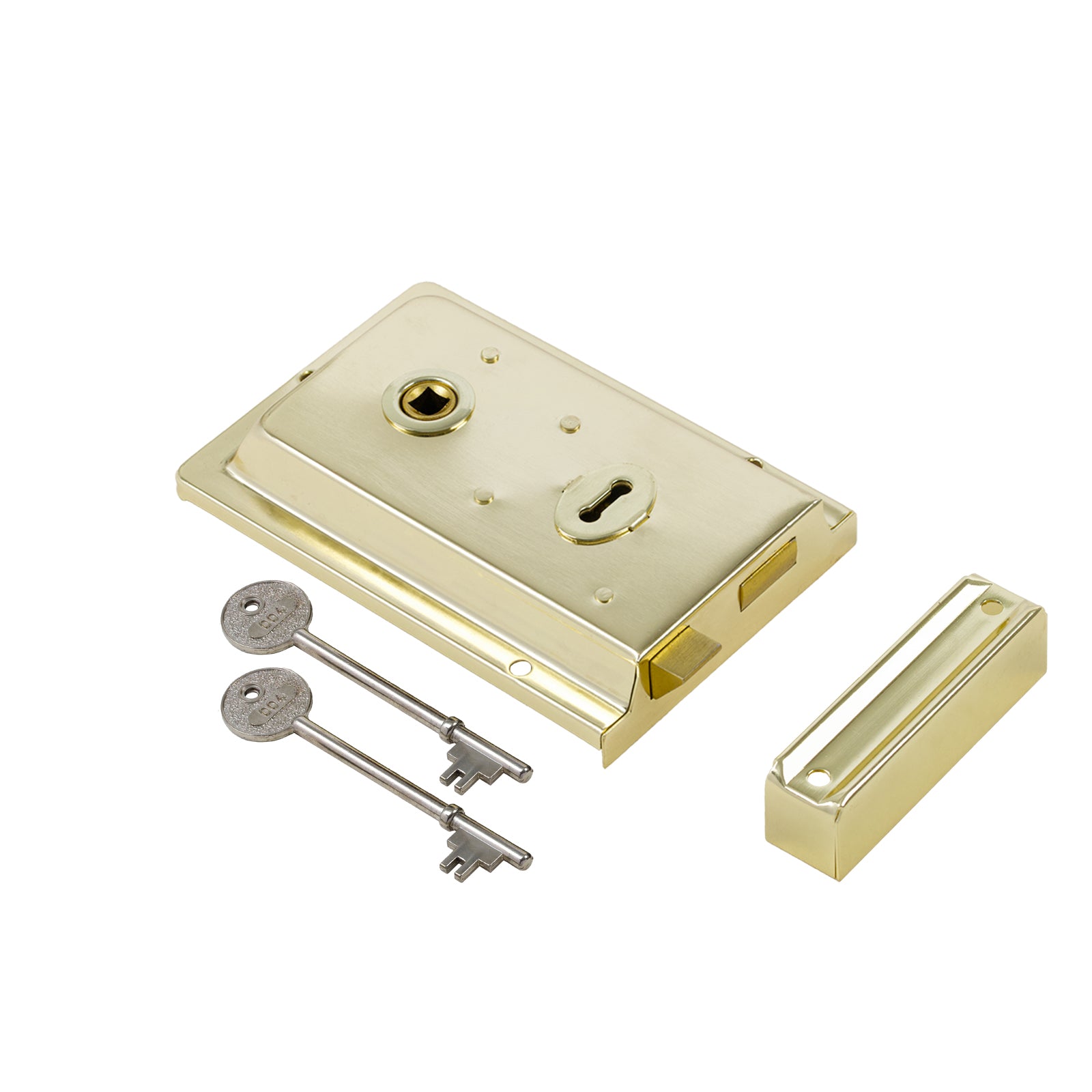 Classic Polished Brass Rim Lock 