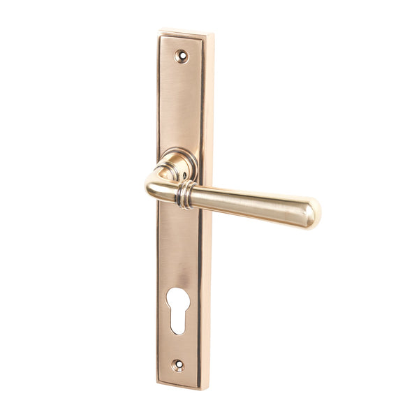 SHOW Polished Bronze Latch Newbury Slimline Multipoint Door Handle