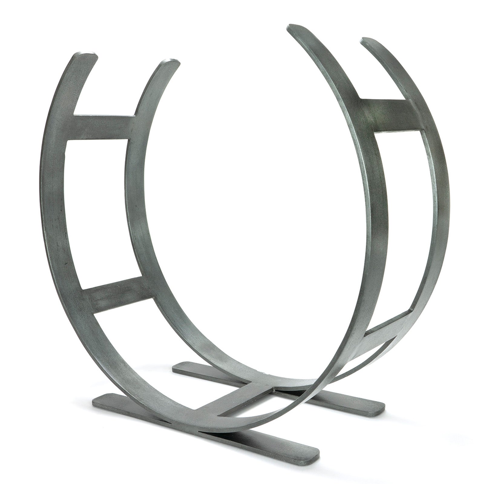 SHOW SHOW Large Curved Log Holder in Pewter
