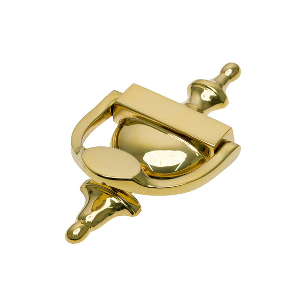   Image of Large Unlacquered Brass Urn Door Knocker