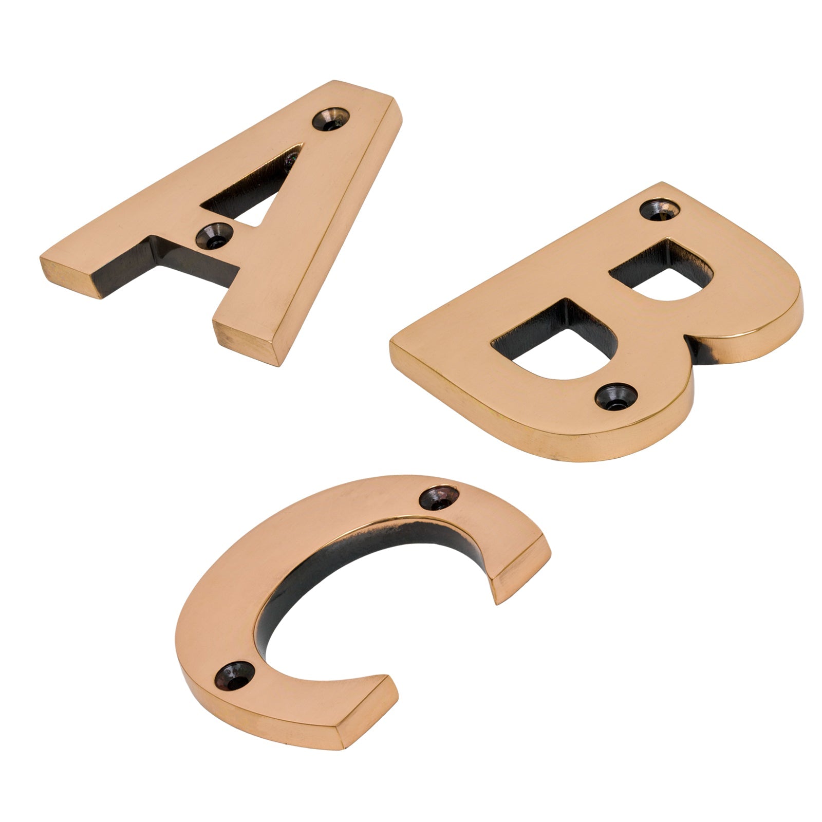 Polished Bronze Front Door Letters| Front Door Furniture | Suffolk ...