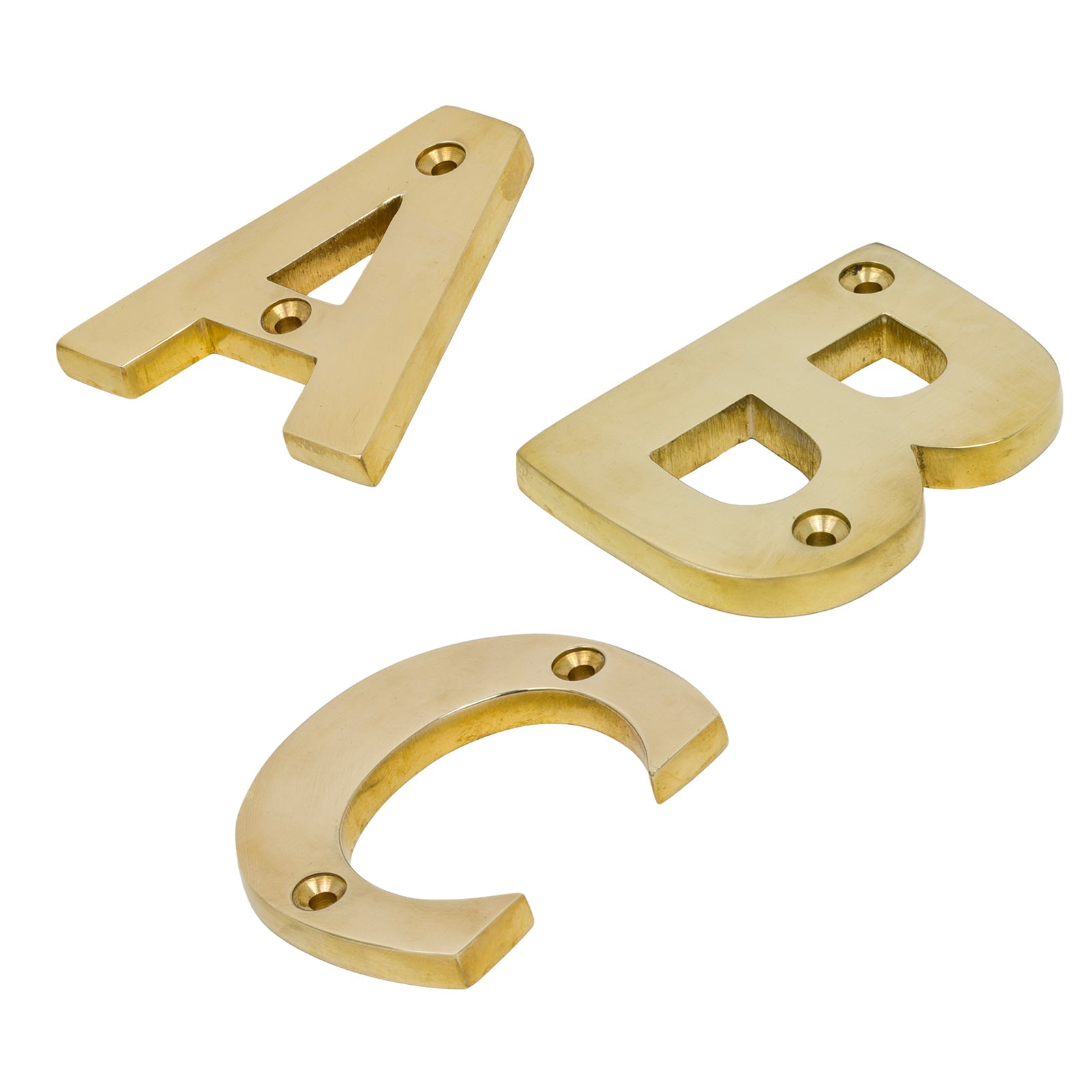 Polished Brass Front Door Letters| Front Door Furniture | Suffolk Latch ...