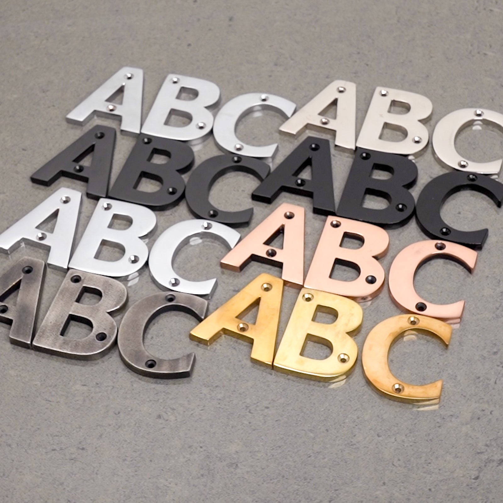 SHOW Hover Image of Polished Bronze Front Door Letters