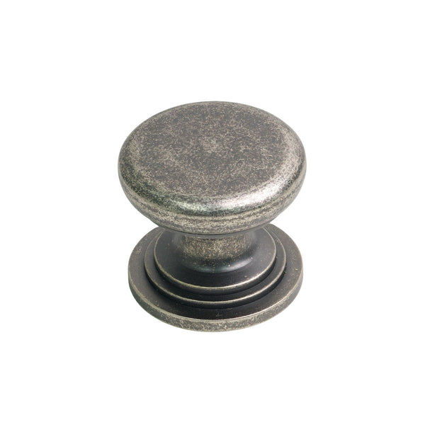  38mm Distressed Silver Lincoln Cabinet Knob