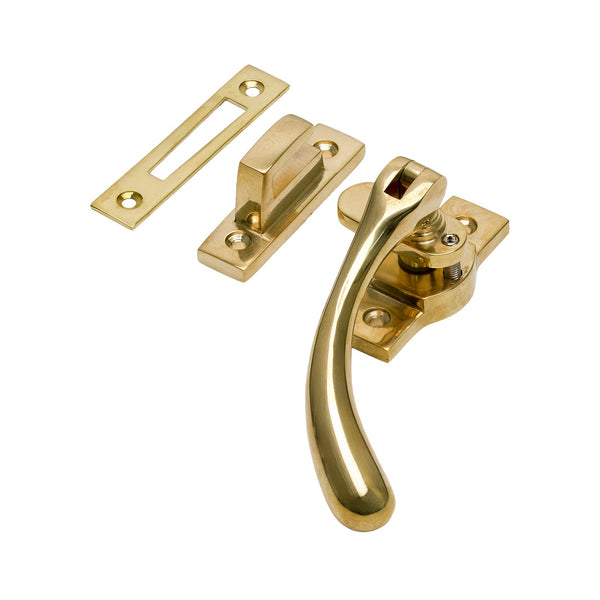   Image of Yes Unlacquered Brass Ball End Casement Window Fastener