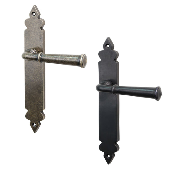 Variant image of Bronze Ludlow Door Handle On Backplate