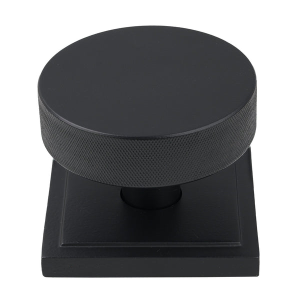 SHOW Matt Black Square Brompton Centre Door Knob
