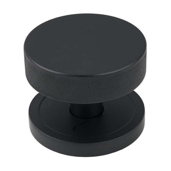 SHOW Matt Black Plain Brompton Centre Door Knob