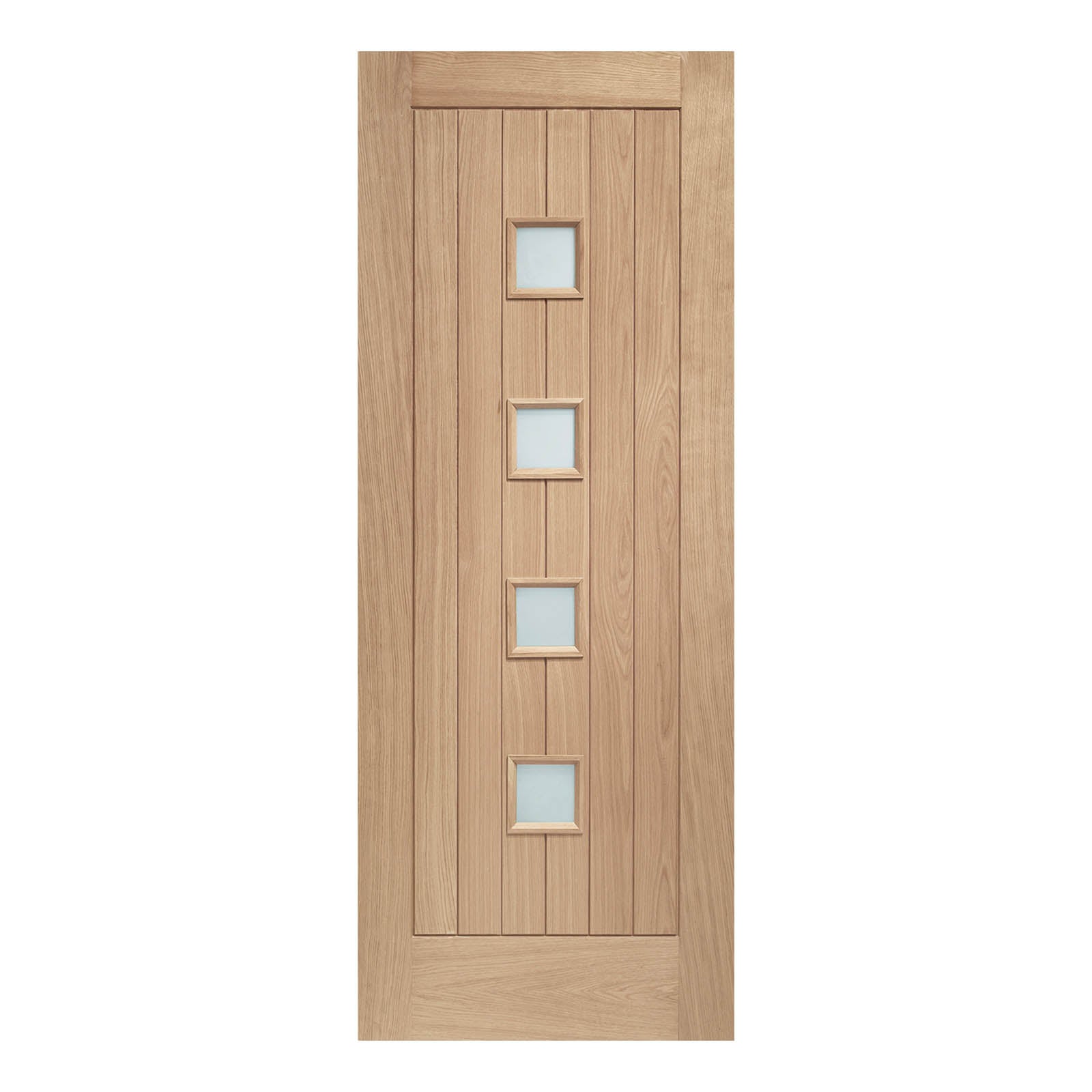 External Oak Siena M&T Door with Double Glazed Obscure Glass