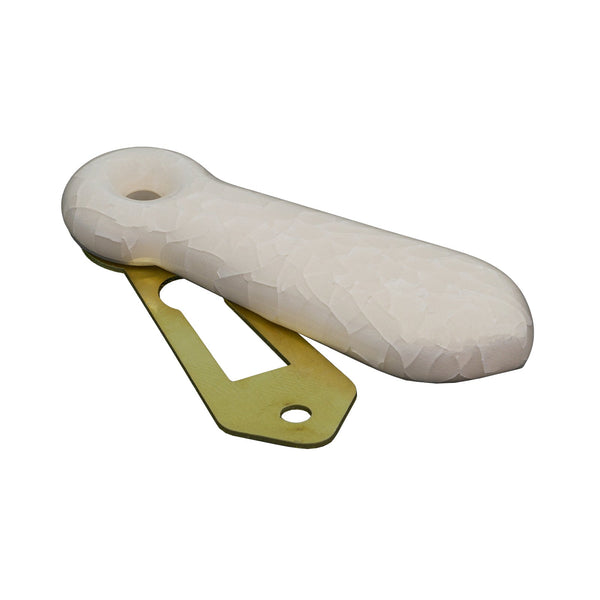 SHOW Image of Cream Crackle Ceramic Covered Escutcheon