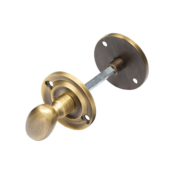 Oval Bathroom Turn & Release Old English  Antique Brass 