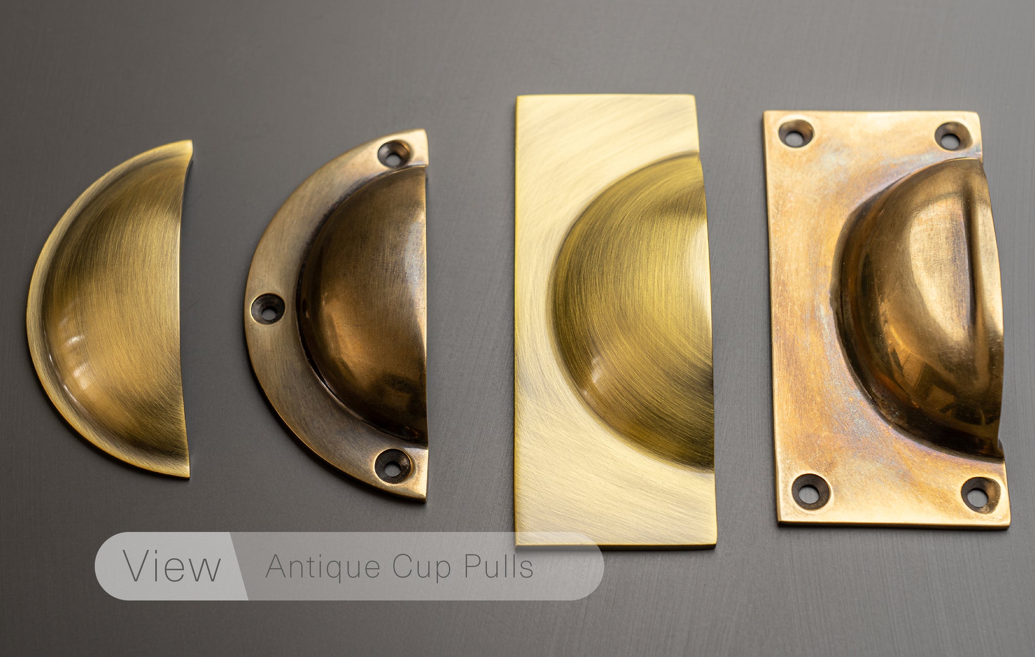 brass kitchen cup pulls, cup handles, kitchen cupboard and drawer handles, solid brass, antique brass 