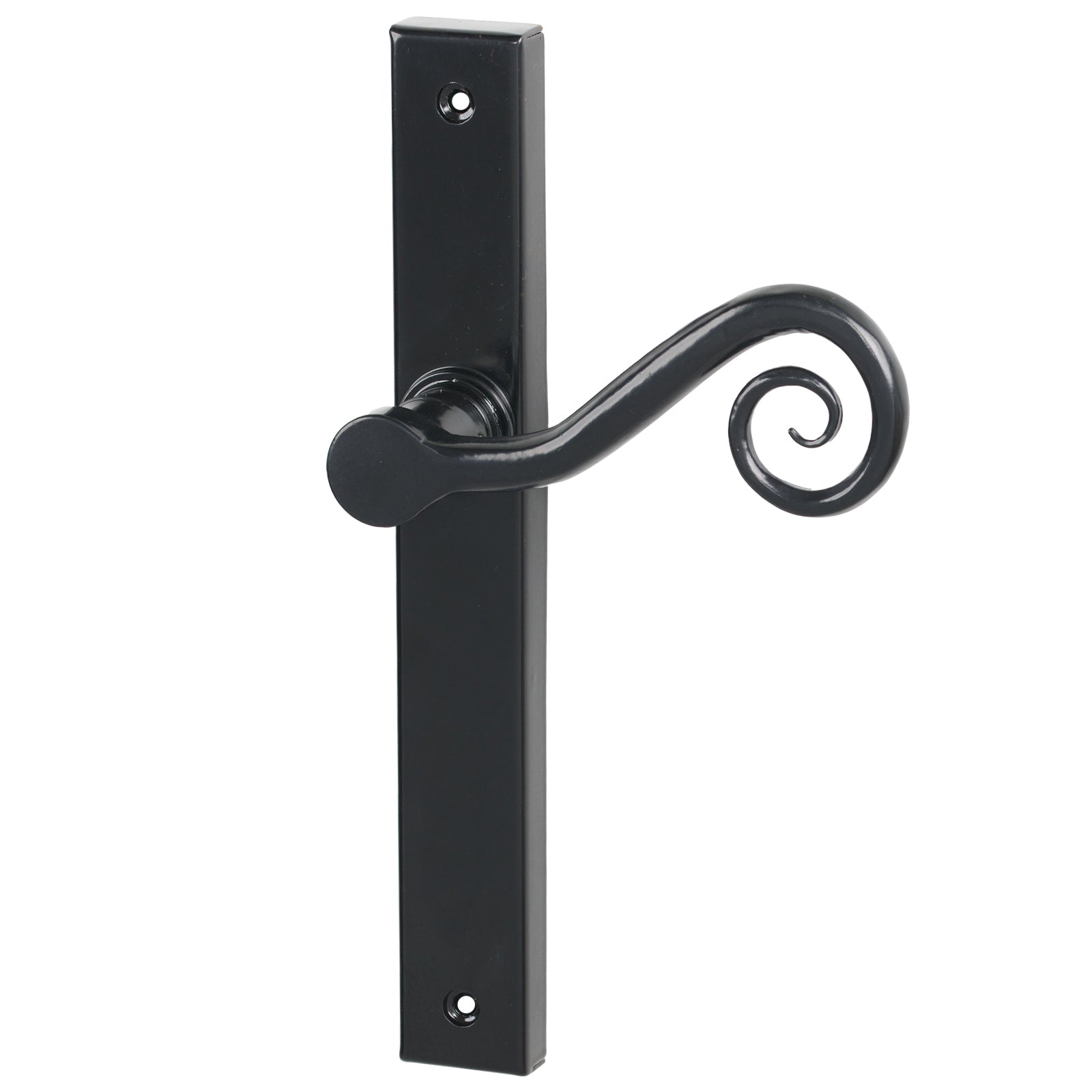 SHOW Right Handed Black Latch Monkeytail Slimline Multipoint Door Handle