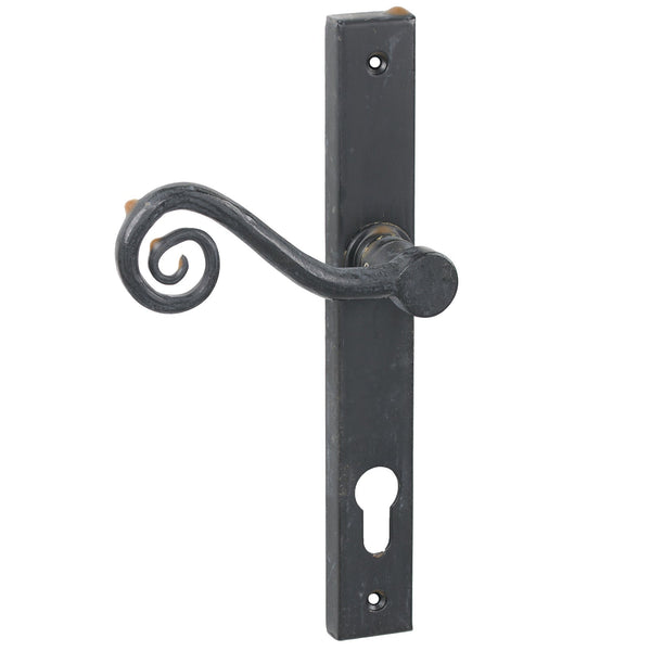 SHOW Left Handed External Beeswax Lock Monkeytail Slimline Multipoint Door Handle