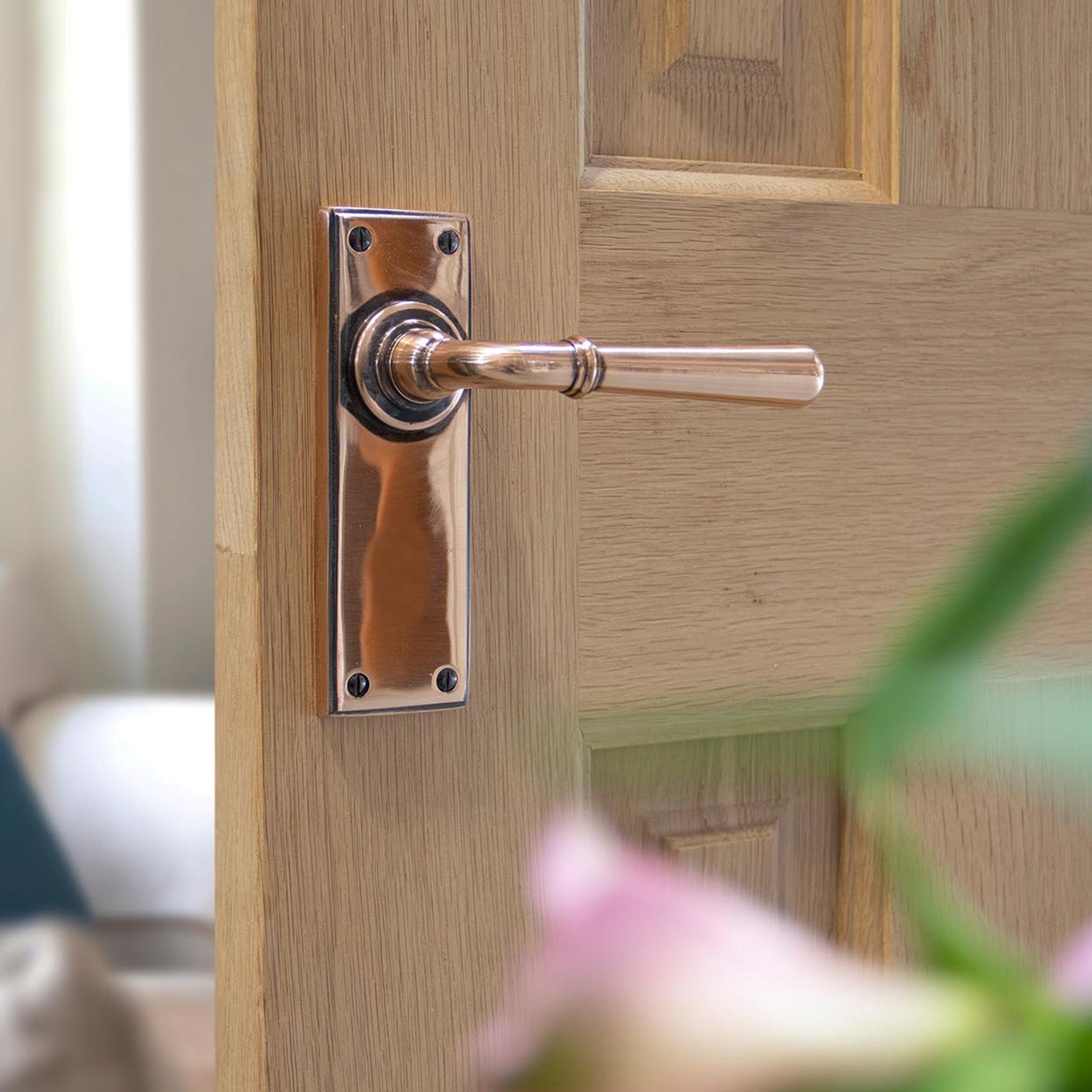 Handle Control Lever Lever On Backplate Handles | From The Anvil | Suffolk Latch Company