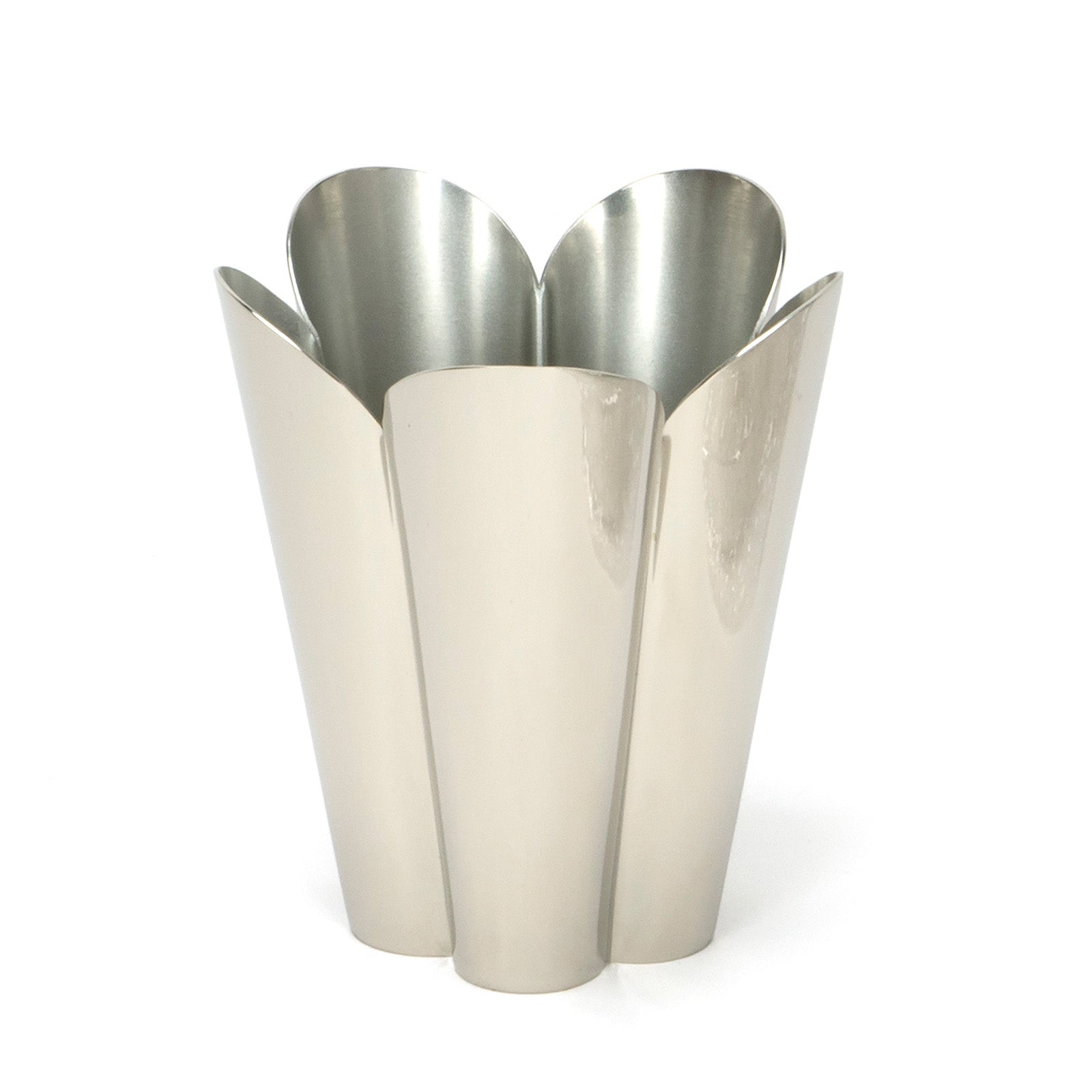 SHOW SHOW Small Flora Pot in Smooth Nickel