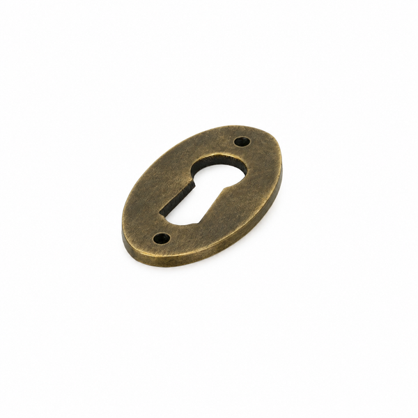  Burnished Brass Oval Escutcheon