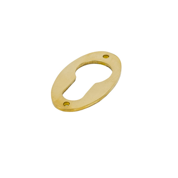  Polished Brass Euro Oval Escutcheon