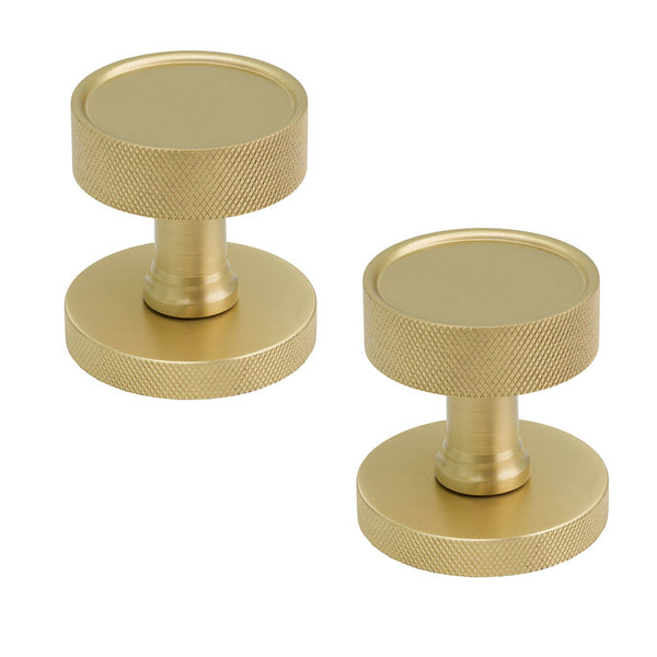 SHOW Image of Satin Brass Owen Knobs Only