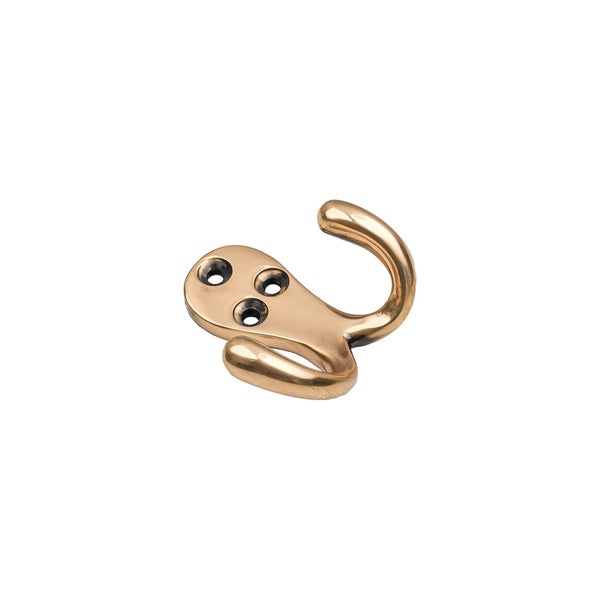 SHOW Polished Bronze Celtic Double Robe Hook