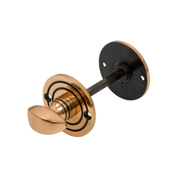  Polished Bronze Round Bathroom Thumbturn