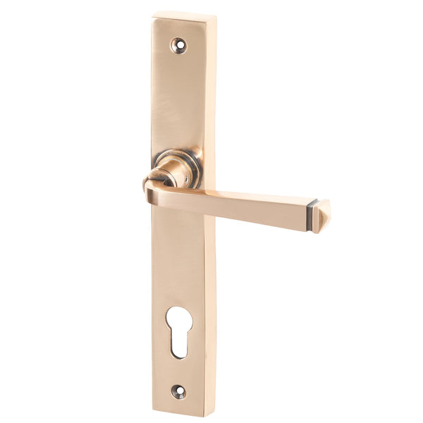  Polished Bronze Lock Avon Slimline Multipoint Door Handle