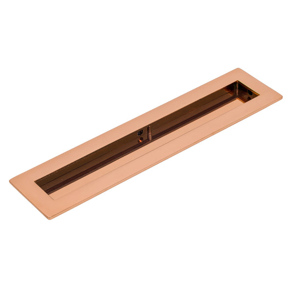 SHOW 250mm Polished Bronze Plain Rectangular Flush Pull 