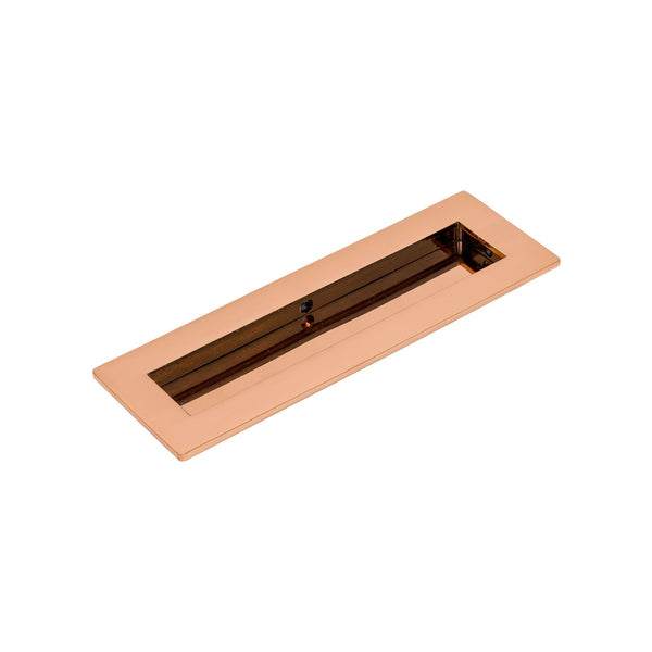 SHOW 175mm Polished Bronze Plain Rectangular Flush Pull 