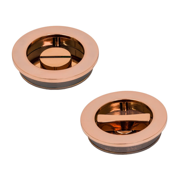 SHOW Polished Bronze Plain Round Pull - Privacy