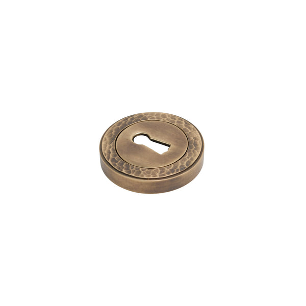  Image of Hammered Escutcheon – British Standard Design in Polished Bronze finish