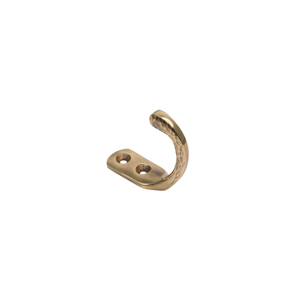  Image of Hammered Single Robe Hook in Polished Bronze finish